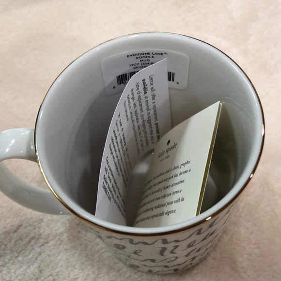 Kate Spade ♠️ Everdone Lane 12 oz Doodle Mug - Picture 4 of 8